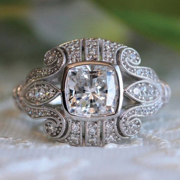*NEW 925 Sterling Silver Vintage Art Deco Ring A - Picture 1 of 5